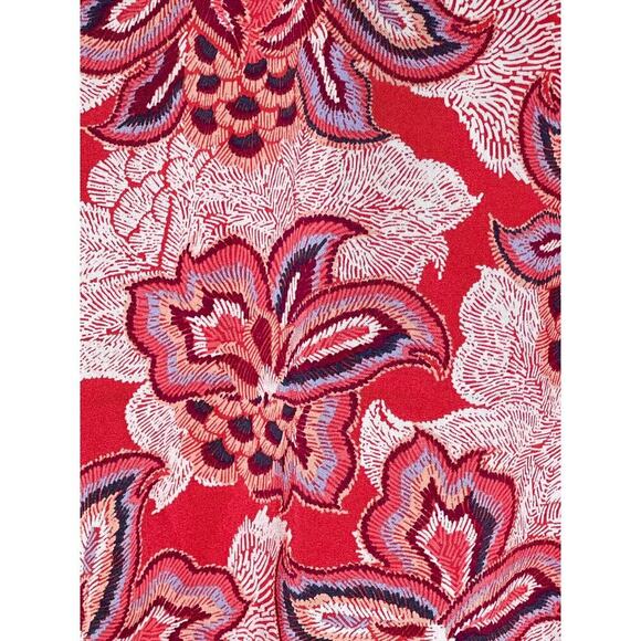 Chico's NWT Pleated Pintuck Blouse Modern Dash Floral in Ginger Rose Size 18 - Picture 11 of 12